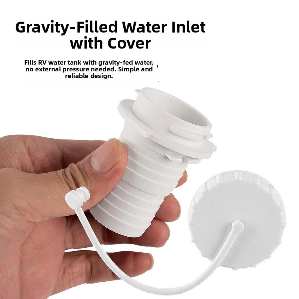 Inlet Built-in One-Way Check Valve Inlet For RV Dual Water-Inlet Gravity Fill Port With Pressure Relief Valve For Camper Parts