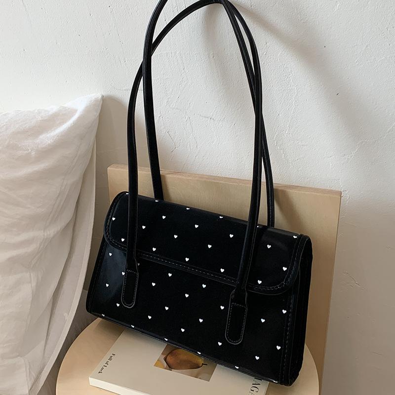 Sommer-Pünktchen-Tasche für Pendlerinnen, neue Mode und Freizeit-Nischen-Tasche unter dem Arm, große Schultertasche