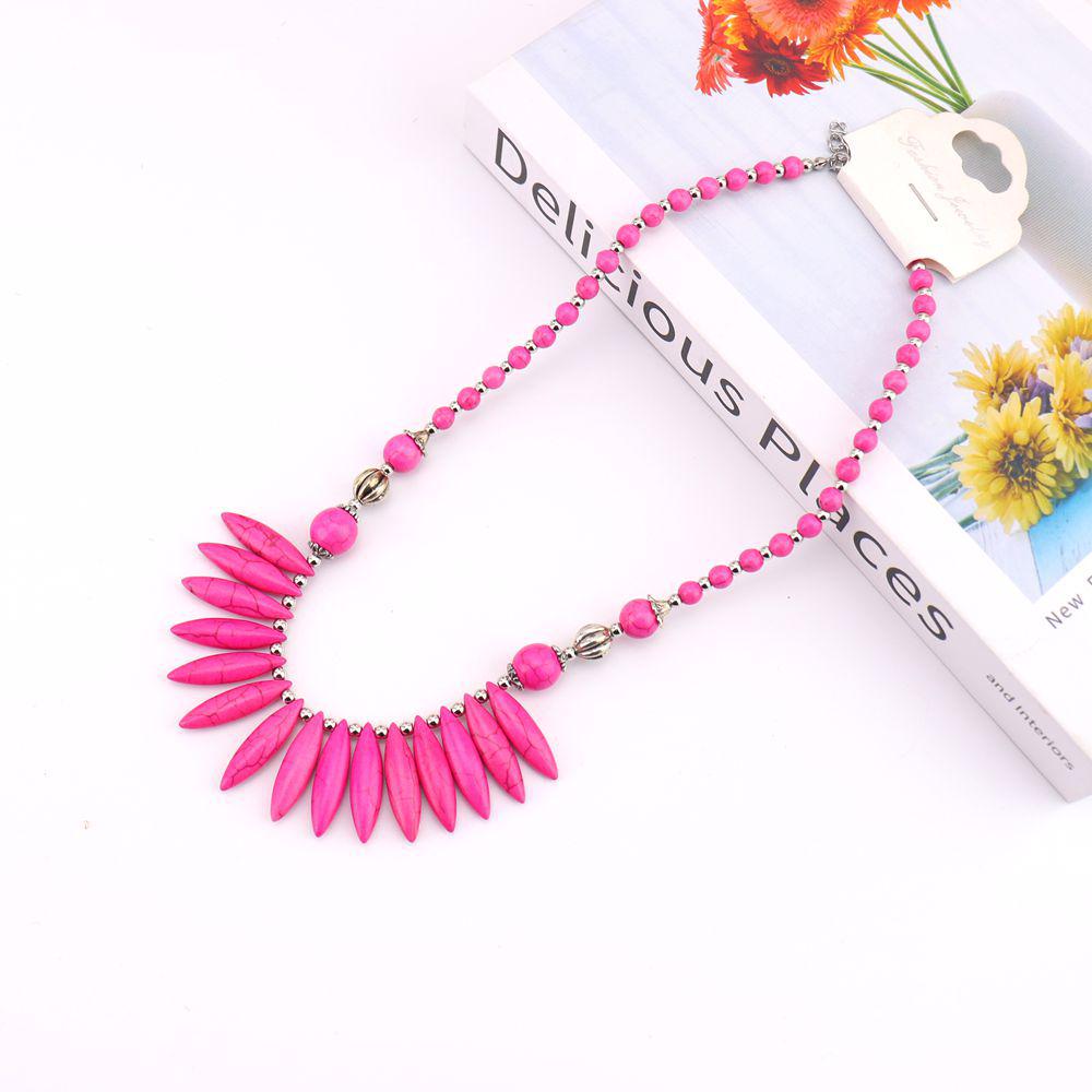 Ethnic Tibetan Natural Turquoise Retro Pendant Necklace N723