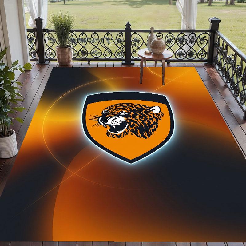 Soft Floor Carpet Hull City Football Pattern Area Rug Decorative Mat For Home Room Decoration