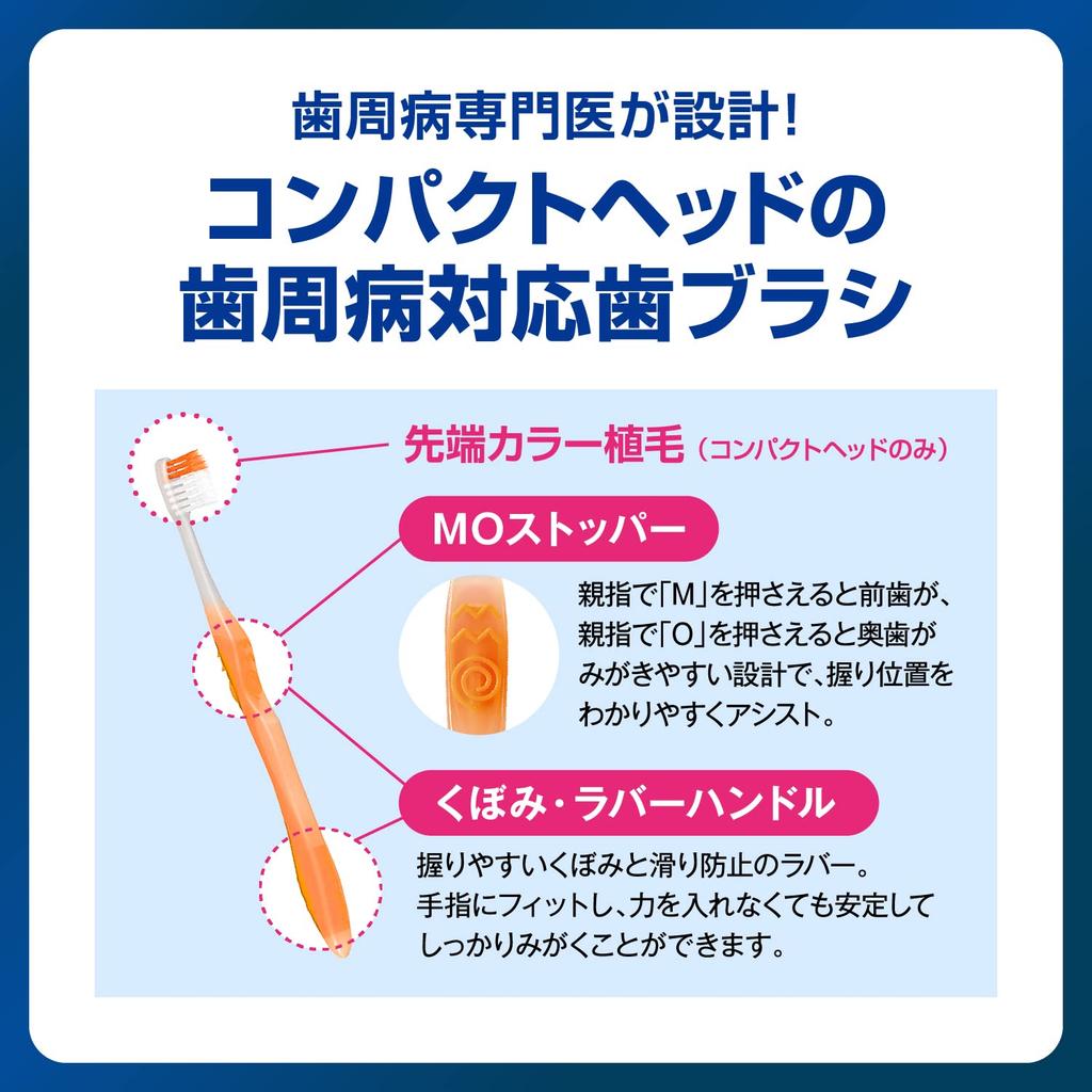 Taisho Pharmaceutical Dental Dentwell Toothbrush Compact Regular Designed by a Compact Toothbrush for Periodontal Rounded Plaque MO Rubber Recommended