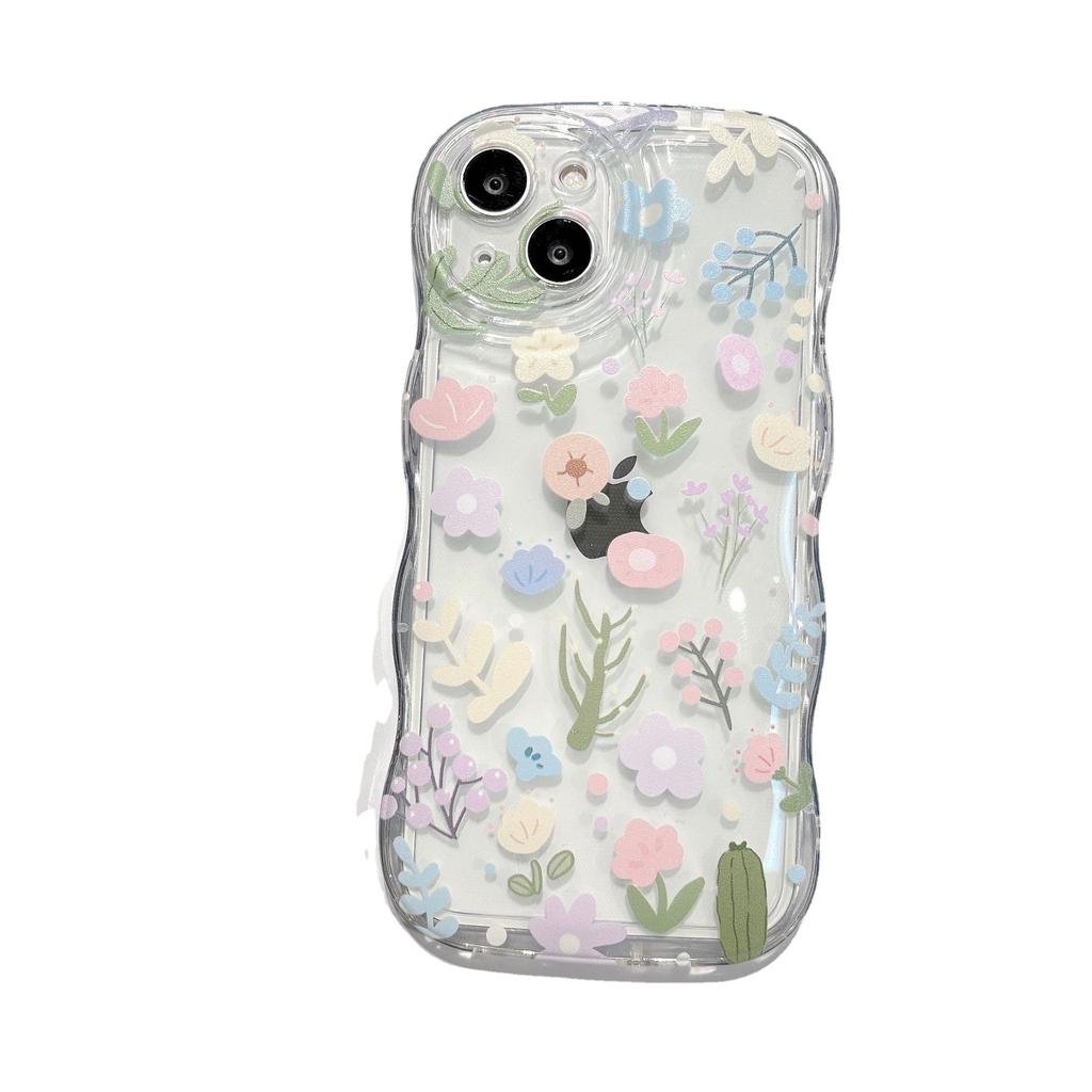 Colorful Floral Application iPhone17 Protective Case for Women 16 Anti-drop Apple 13 Spring and Summer 12 Flower Chain Mobile Phone Case