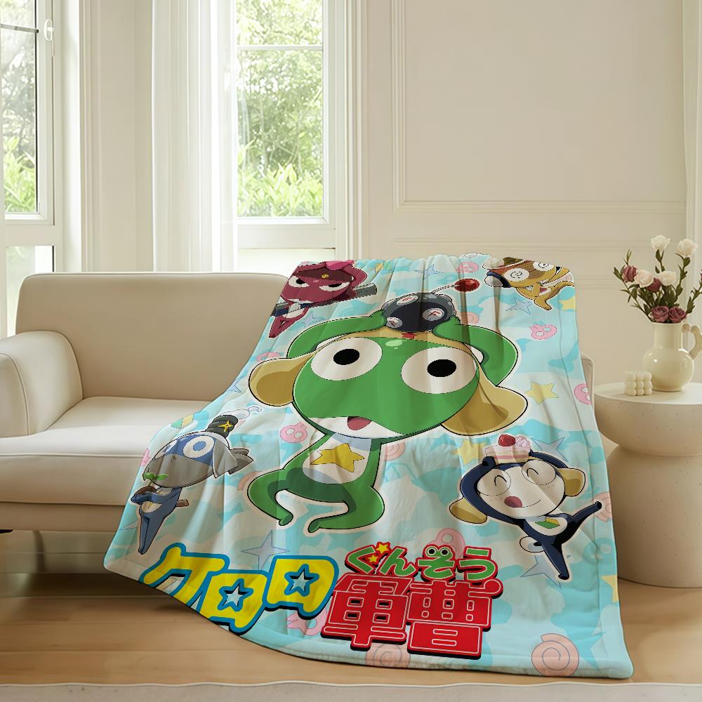 Anime K-Keroro G-Gunsou Blanket Warm Soft Suitable For Bedroom Sofa Bed Living Room Office Travel Camping Gifts