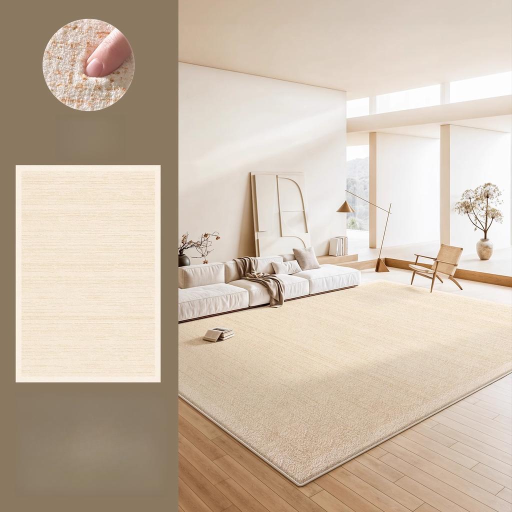 Cream Style Living Room Decoration Large Carpet Thicken Plush Study Rug Minimalist Rugs for Bedroom Fluffy Soft Lounge Floor Mat
