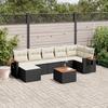 VidaXL Garden Lounge Set with Cushions 8 Pcs, Patio Sofas, Patio Furniture Set, Outdoor Furniture, Black 3227036