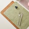 Creative Anti Slip Nordic Style PVC Leather Western Placemat Rectangle Square Insulated Table Mat Easy To Clean Bowl Cup Mat