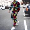 Abstract Vortex Pattern T-Shirts Sets Male 3D Print Unisex Long Sleeve T shirt Pants Suits Casual Men's Clothing 2Pcs Jogger Set