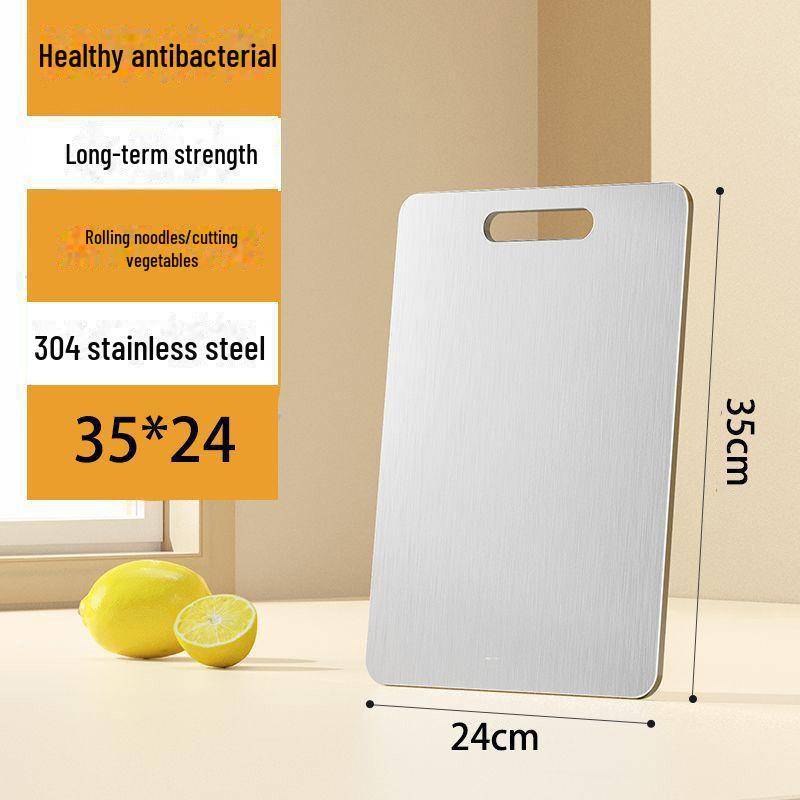 Placă de tăiat cu două fețe din oțel inoxidabil 316 antibacterian - mare, groasă și rezistentă la mucegai
