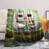 1PC Cute-style animals Print FlAannel Blanket, High quality Comfortable for All Seasons, Home Decor, Warmth and Comfort