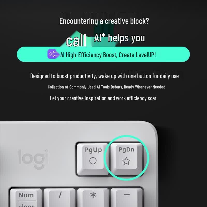 Logitech K868 AI Tri-Mode Customizable Mechanical Keyboard