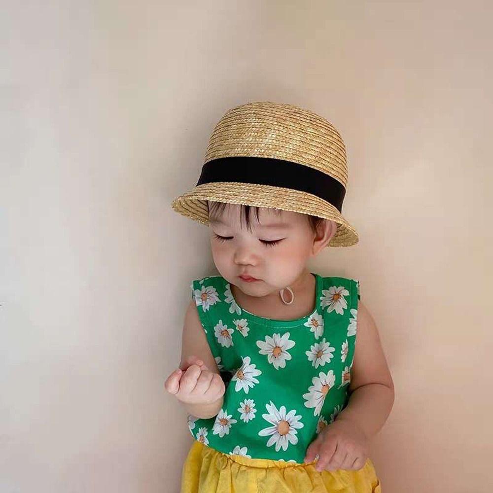 

Sunscreen Hat Summer Korean Style Cap Kids Straw Hat Children Sun Visor Hat Baby Outdoor Hat