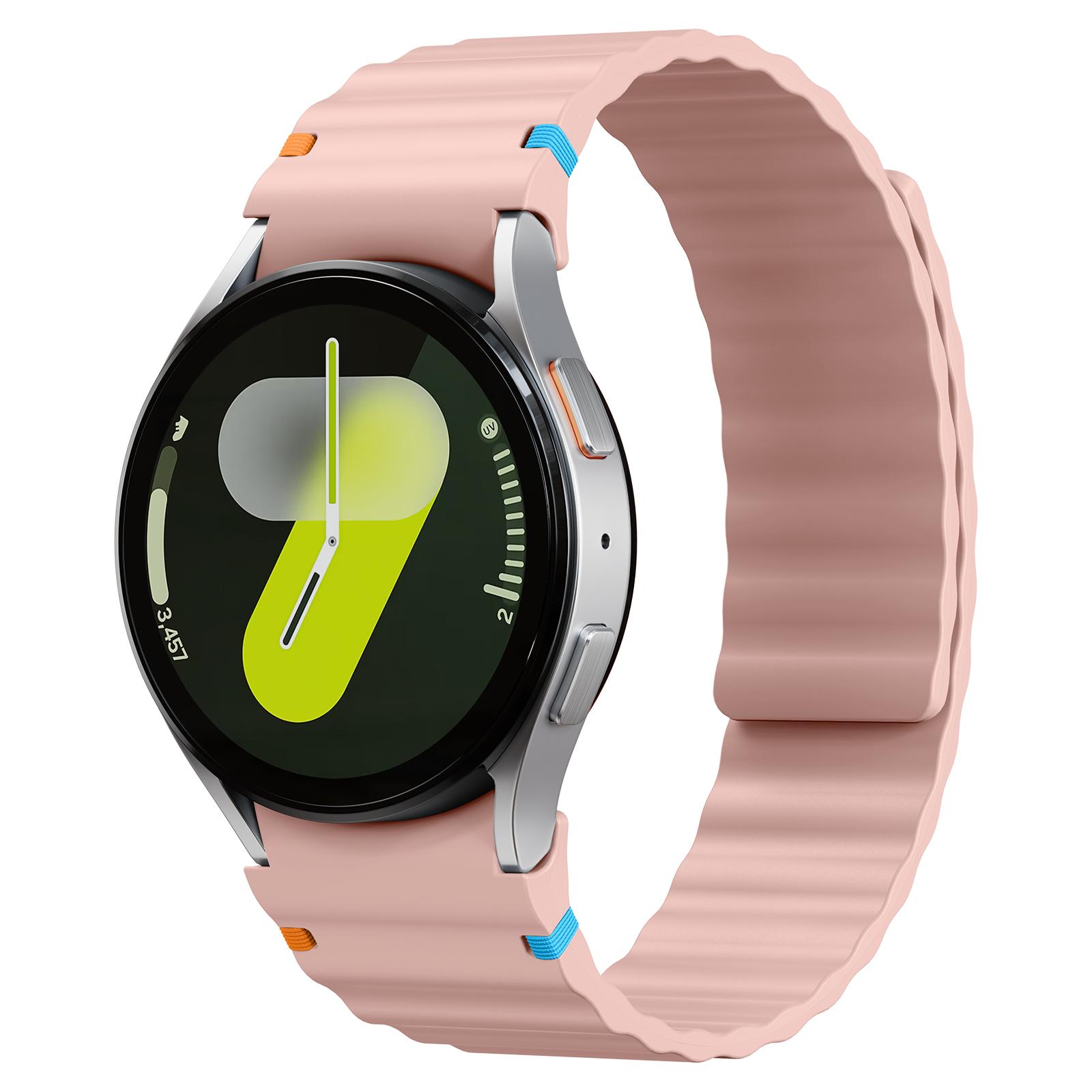

Magnetic Silicone band for Samsung Galaxy Watch 7 FE 6 5 4 Classic 5 Pro 40mm 44mm No Gaps Bracelet correa galaxy watch 7 strap Galaxy Watch7 44mm розовый