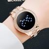New Trend Luxury Women's LED Diamond-Set Watch with Large Display and Fashion Steel Band