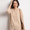 Women's Thick Wool Cashmere Knit Hoodie, Autumn/Winter Loose Sweater Coat.