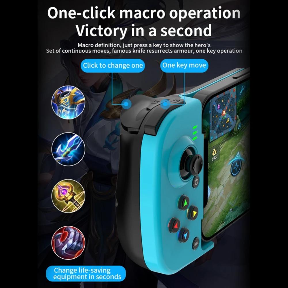 D3 einziehbarer Gamecontroller 3D Joystick Bluetooth 5.0 Handy-Gamepad 400mAh Handy-Gamepad für iPhone/iOS/Android