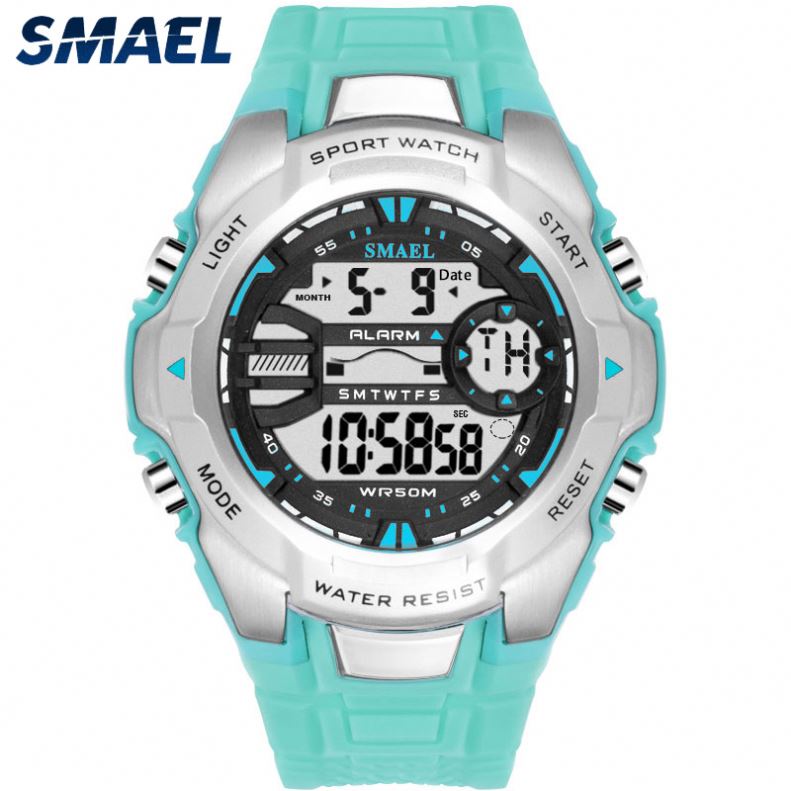 SMAEL 1340 Fashion New Design Men Digital Watch Rubber Strap Water Resistant Superior Multi Function Date Sports Wristwatch