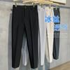 Spring and summer new ice silk breathable casual pants men's trend small trousers men's drape suit pants