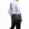 Men's Genuine Leather Vertical Messenger Bag - Large Capacity, Trendy, Multifunctional Shoulder Bag