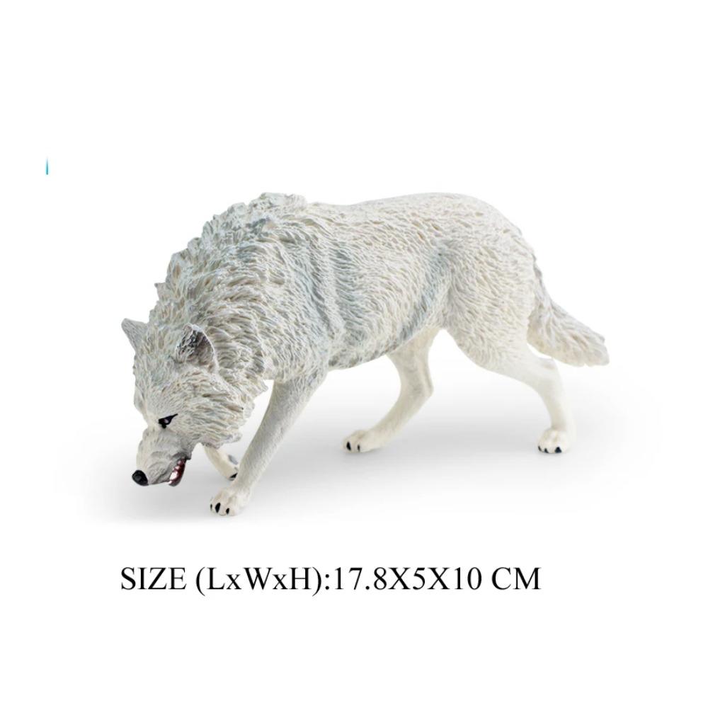 Realistische Wilde Dieren Arctische Wolf Buidelwolf Gorgonops Manenwolf Model Actiefiguren Jungle Bos Dier Speelgoed voor Kinderen