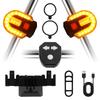 2Pcs Bike Tail Light with Turn Signal Waterproof Split Bicycle Rear Lights with 5 Modes Safety Warning Bike Lamp for Cycling