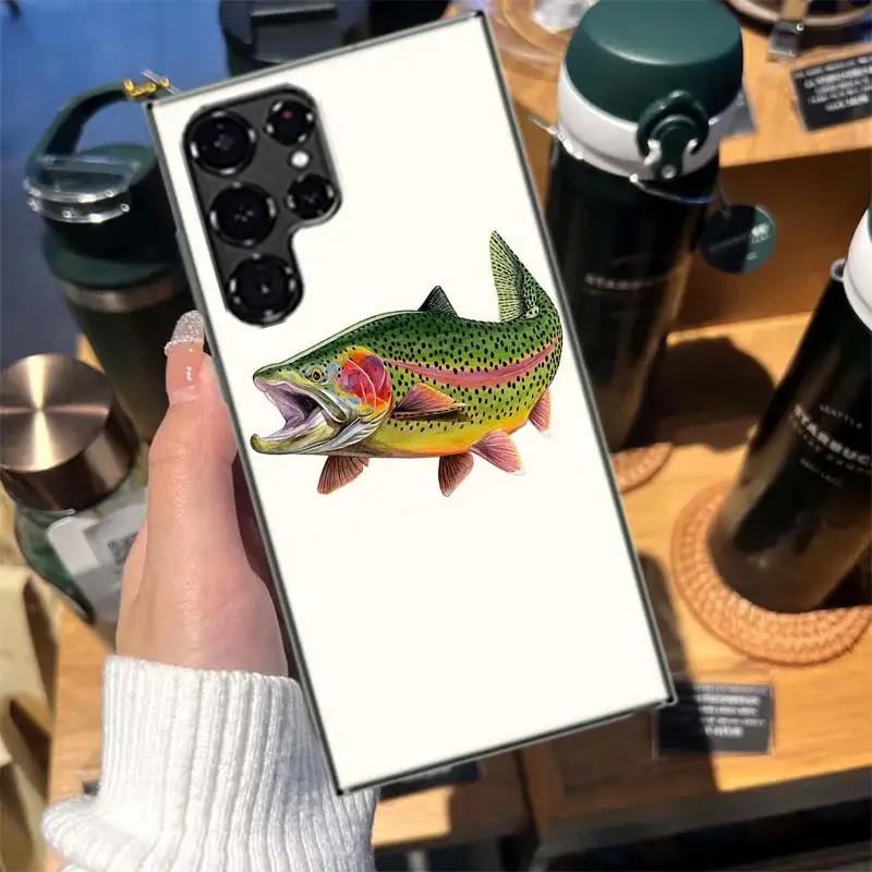 Forellenfischerei Coque Für Samsung S23 S22 Ultra S24 FE S25 Edge Telefon Galaxy S21 S20 FE S10 Plus Hülle Luxus Abdeckung Silikon F