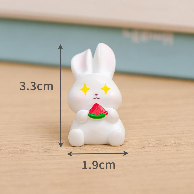 

Микропейзаж Милый Игровой Стебель Кролик Животное Украшения Садовые Принадлежности Настольный Автомобиль Изделия Из Смолы Rabbit series 5pcs