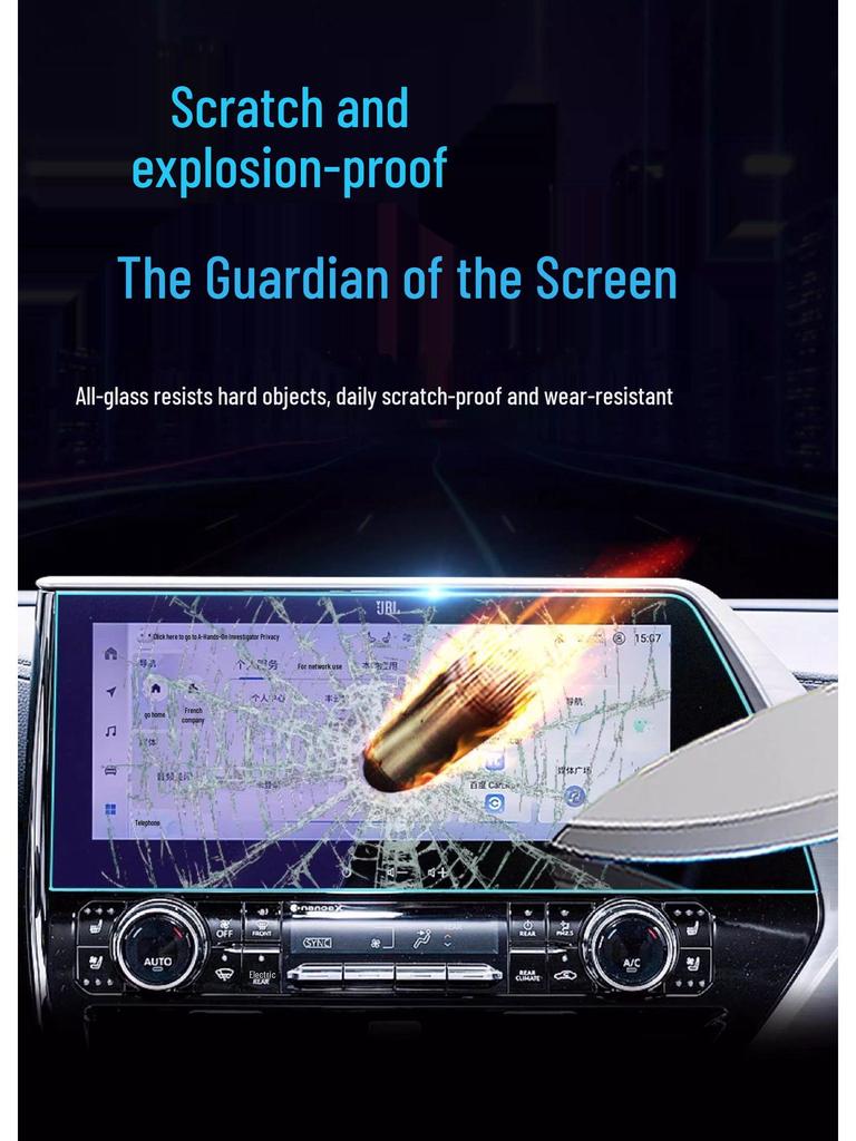 Toyota Highlander 2025 Center Console Navigation Screen Protector Tempered Film