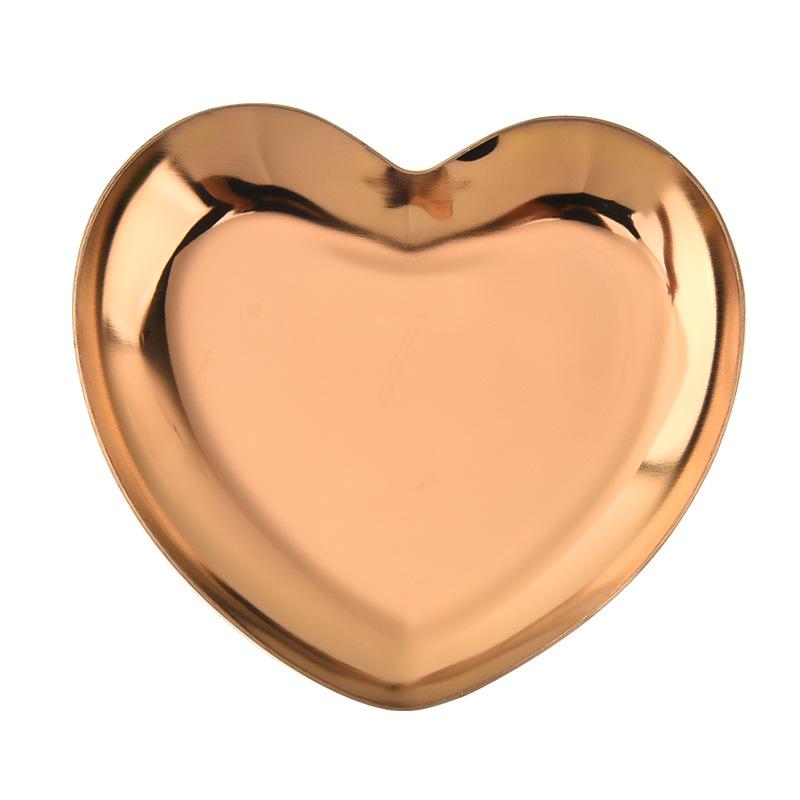 Heart-Shaped Women's Perfume & Jewelry Stainless Steel Tray