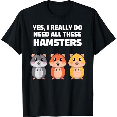 Cute Hamster Design for Men Women Kids Dwarf Hamster Lover T-Shirt