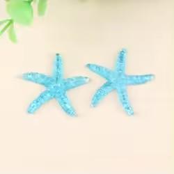 E-Commerce Firm Sale 40mm Flatback Resin Cabochons Large Starfish Design with Artificial Sea Theme for Souvenirs