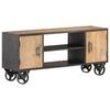Day and Night - Day and Night TV Cabinet Made of Solid Recycled Wood 110x30x49 Cm
