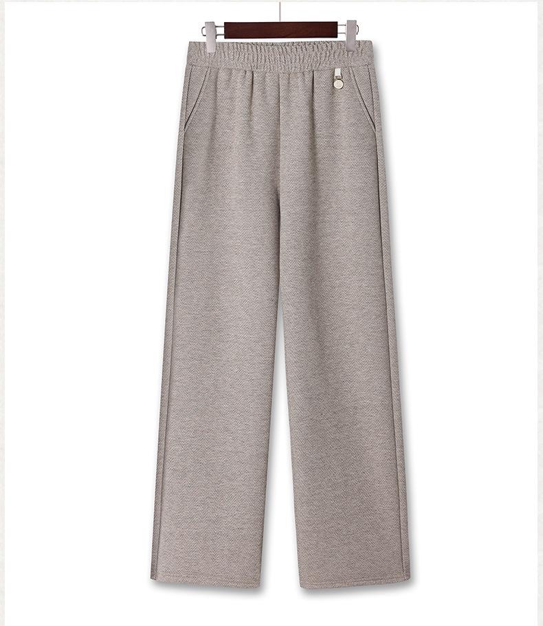 2025 Herbst Elastischer Bund Gerades Bein Freizeithose für Frauen mittleren Alters – Vielseitig, Figurformend Mittelhochtailliert