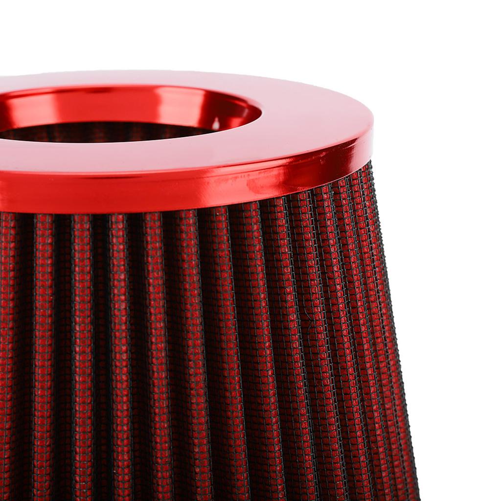 Car Universal 63mm Iron High Flow Air Multi Diameter Mushroom Head Air Filter Kit(Red)