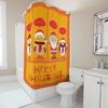 Tu Christmas Shower Curtain Cute Santa Penguin Holiday Bathroom Decor Festive Xmas Home Decor Waterproof Fabric