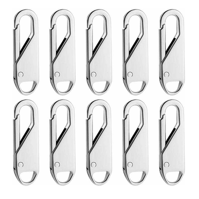 

10 шт. Набор для ремонта металлических молний, универсальный мгновенный ремонт молнии, сменный бегунок молнии, наборы для шитья своими руками серебряный