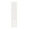 Single-door Wardrobe, with Slatted Door, 1 Clothes Rail and 3 Storage Compartments, 45 X 50 X 200 Cm, for Bedroom, Bathroom and Children's Room