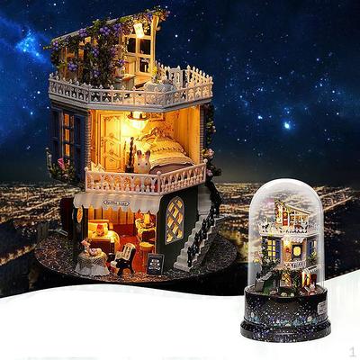 DIY Mini Dollhouse Miniature Kit 3D Assembly Cottage with Furniture Handmade