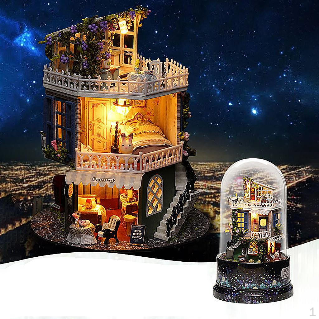 

Миниатюрный набор для сборки кукольного домика своими руками 3D-коттедж с мебелью ручной работы Ice Snow Paradise