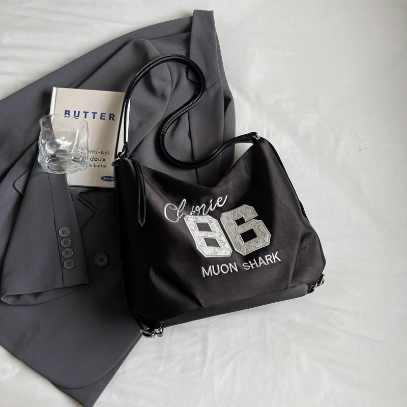 Geantă de umăr Geantă de tote cu scrisoare în stil colegiu pentru femei Rucsac de damă