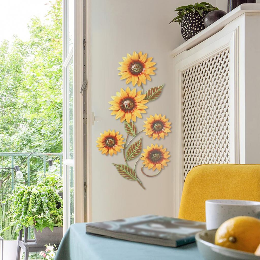 3D Metal Art Vintage Sunflower Decor Wall Decoration