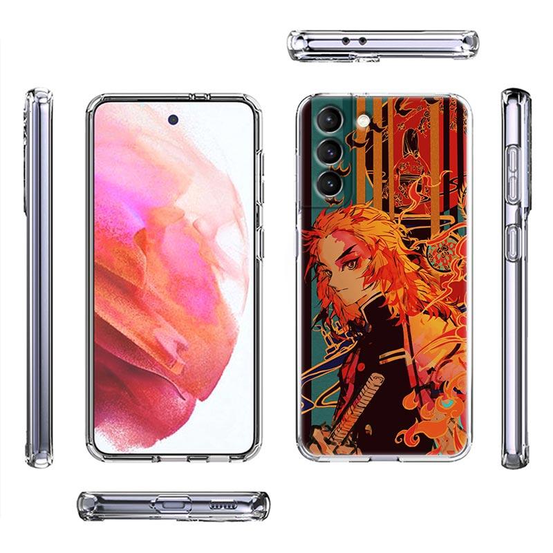 Kamado Nezuko Kimetsu No Yaiba Demon Slayer Clear Case for Samsung Galaxy S22 S21 S20 FE S 22 Ultra S10 E S9 Plus 5G Cover Coque