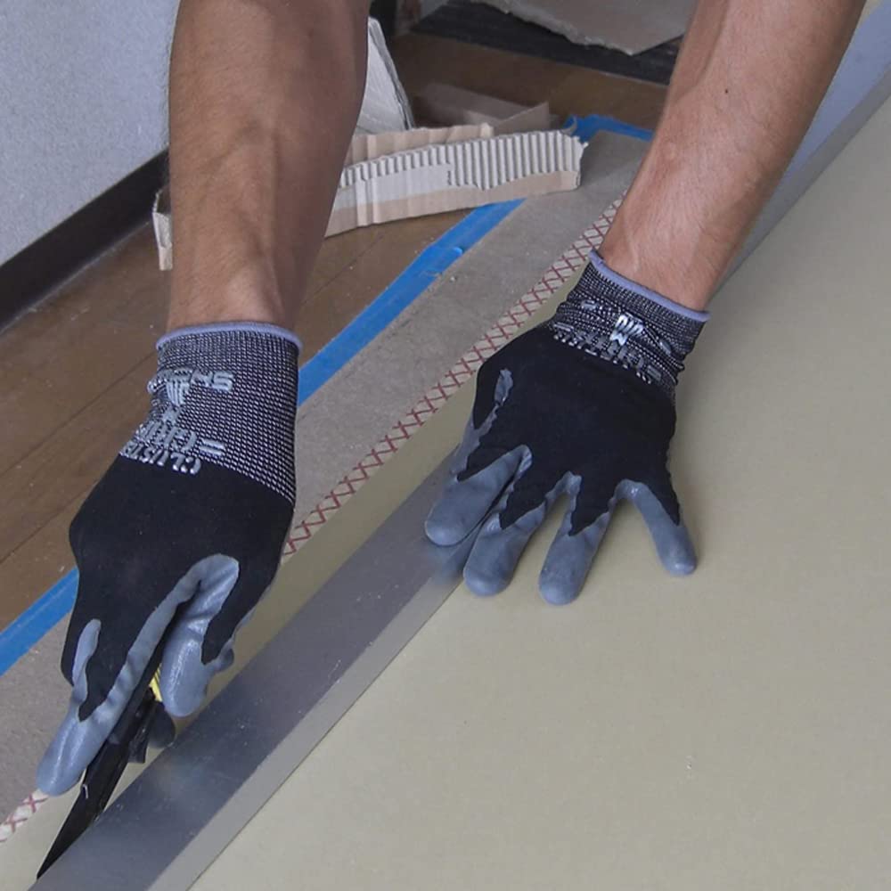 Showaglove Work Gloves 371 Assembly Grip Size 1 Pair of No. Cluster, L, Black, (Set 2)