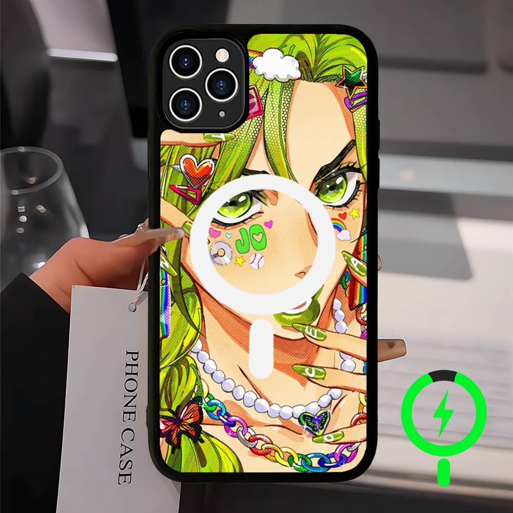 Anime Jojo Bizarre Adventure Magnetic Matte Phone Case For IPhone 16 17 15 14 13 12 11 For Magsafe Wireless Charge Cover