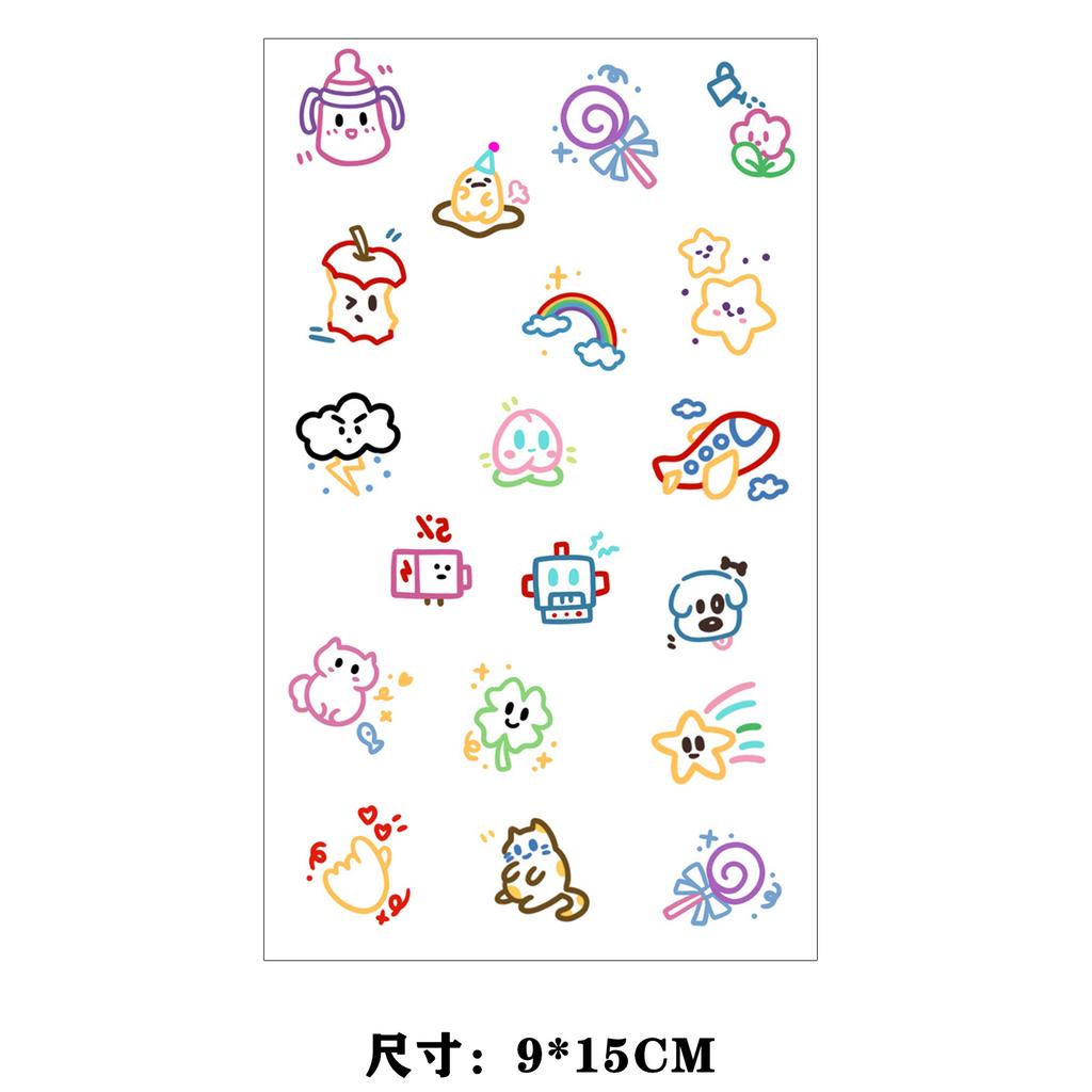 Dopamine Color Butterfly Animal Love Star Fireworks Small Picture Finger Tattoo Sticker