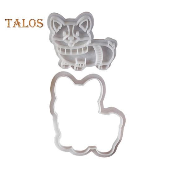 Christmas Cookie Cutter 3D Mini Cartoon Animal Shape Fondant Biscuit Stamp for Baking Cake Decorating Corgi Kitten Dog Cat Christmas Theme Holiday