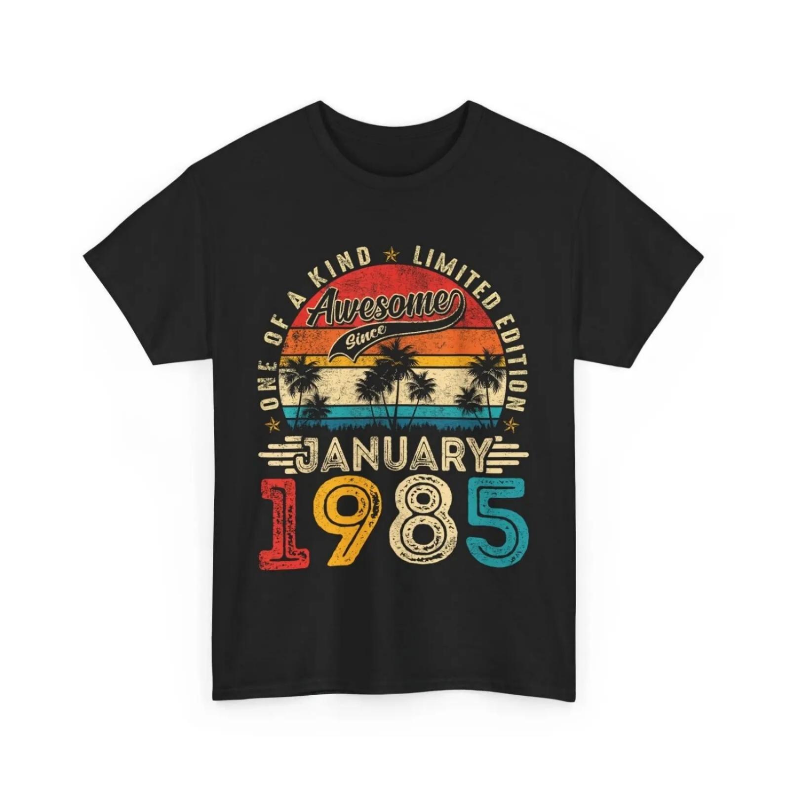 Awesome since January 1985 40th Birthday Men 40 Years Old T Shirt XXXXXL разноцветный