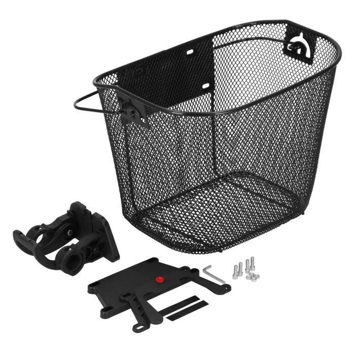 Panier à l'avant amovible SPRINGOS - Noir - Charge maximale 6 kg - Diamètre maximal 25 mm