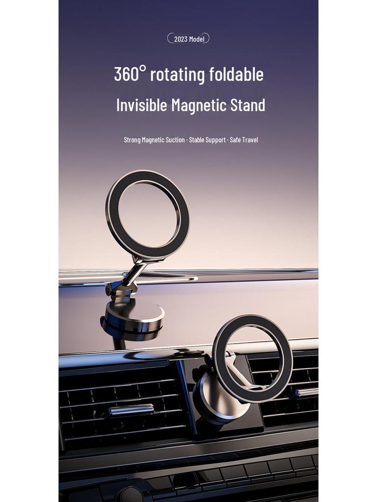 360° Rotating Magnetic Phone Holder – Compact, Multifunctional Stand for Home & Car