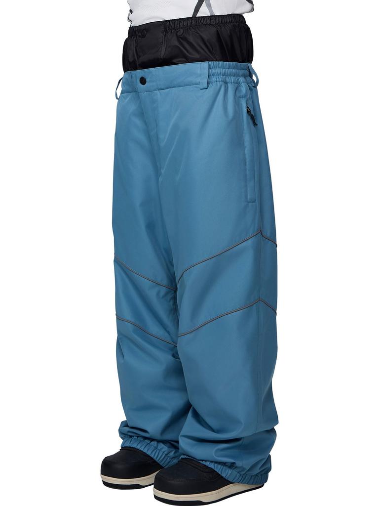 Ash Greem Snowboard Pants Fluorescent Water and XL Snowboard Ski Wear (Single Item), Piping, 12,000mm Resistance, Men's Women's, AGP-1326 TW034, Size,