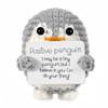 Creative Funny Handmade Crochet Emotional Support Dolls with Positive Energy Card Desktop Ornament Home Decor for Friend Gifts